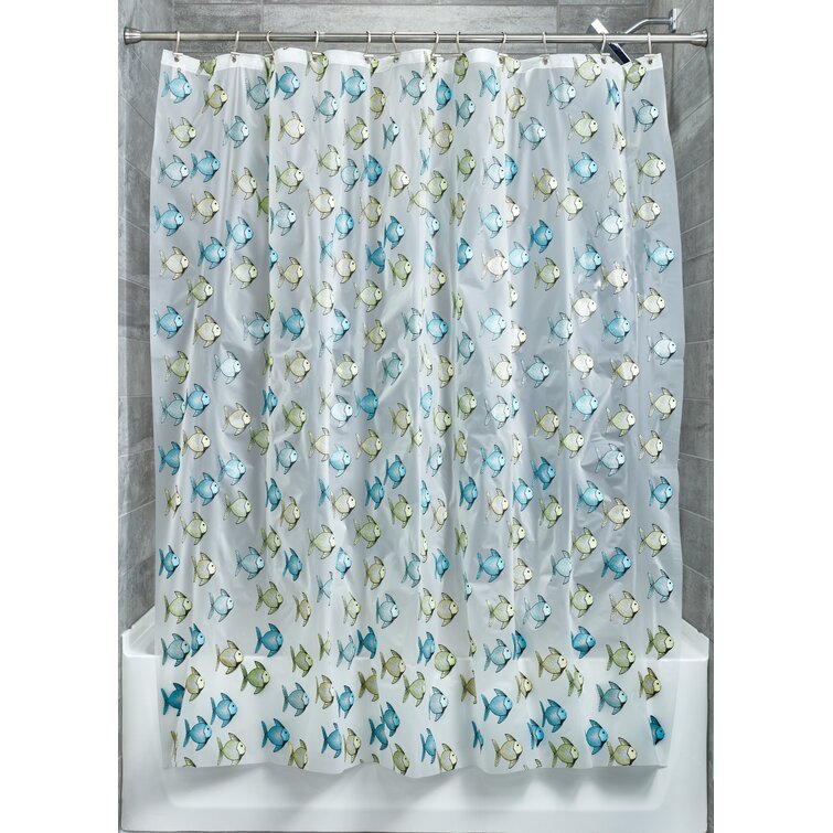 Navy and deals green shower curtain